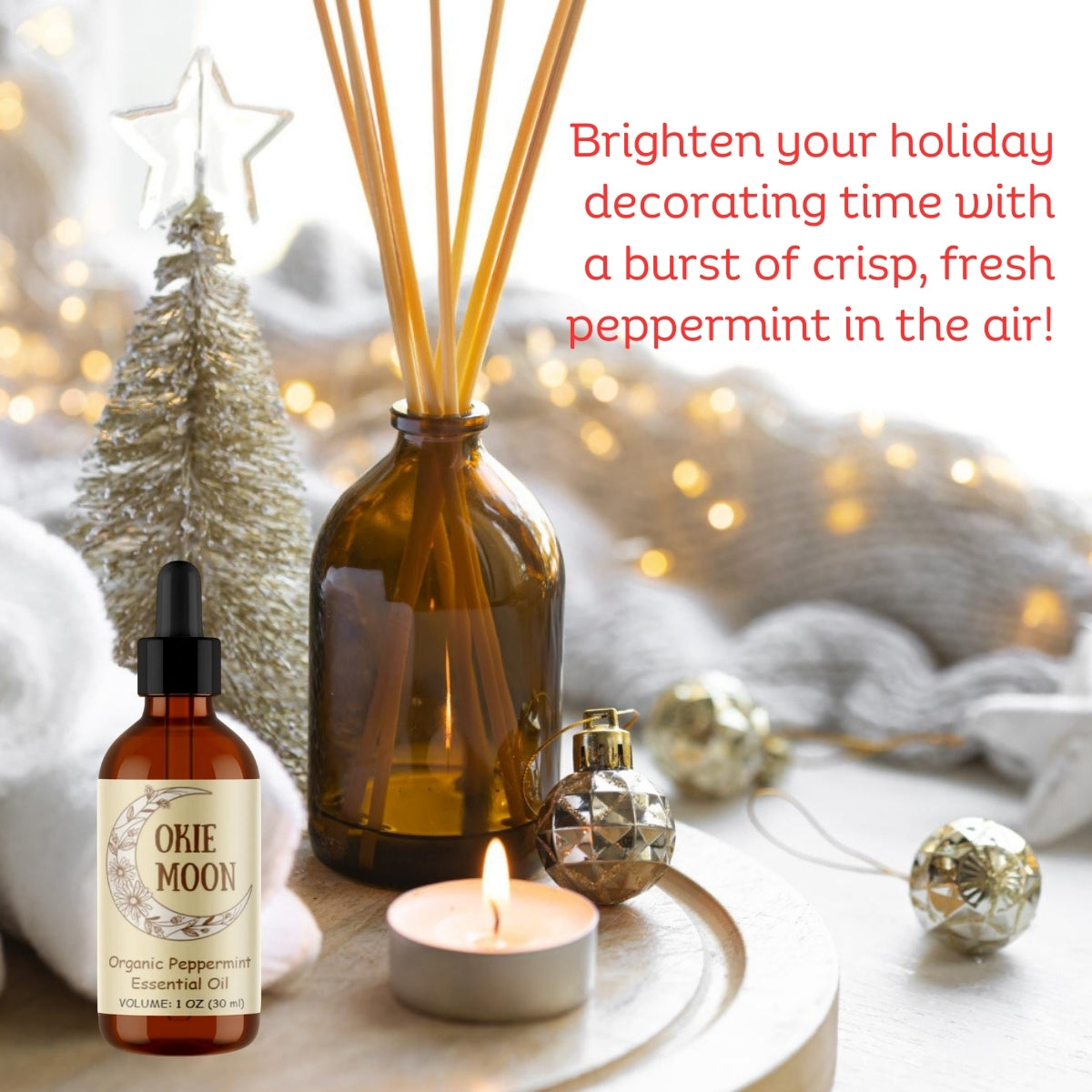 Organic Peppermint Essential Oil, Pure Steam Distilled, Therapeutic Grade, Food Grade